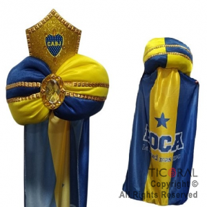 TURBANTE PREMIUM BOCA JUNIOR BANDERA x 1
